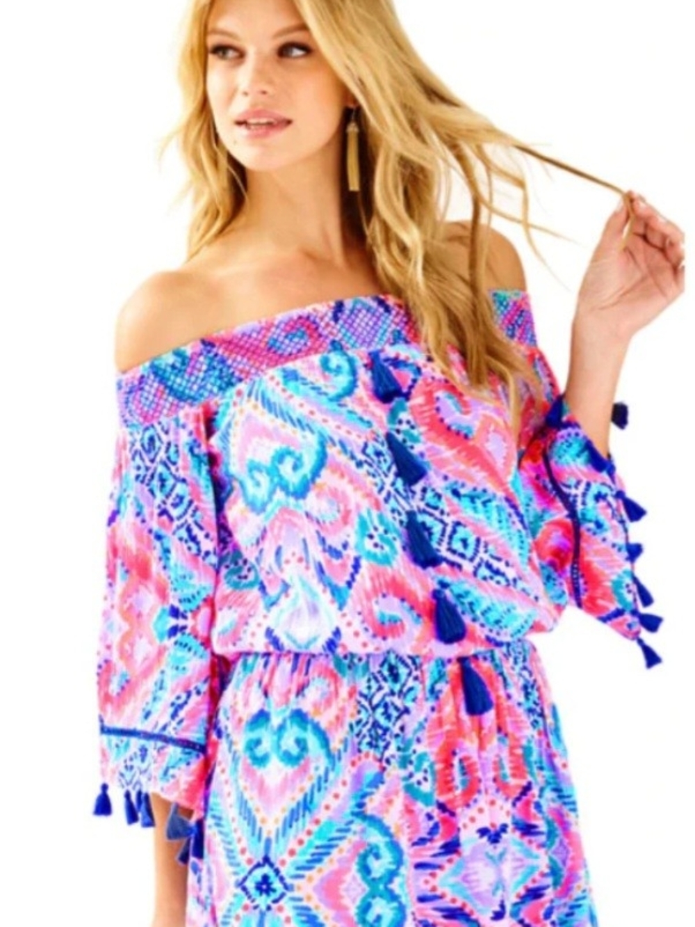 Lilly Pulitzer Joelle Off-Shoulder Swim Coverup